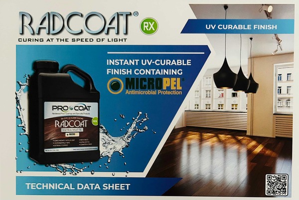 radcoat UV curable finish